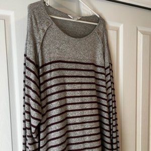 Market & Spruce: Gloria Button detail brushed knit top